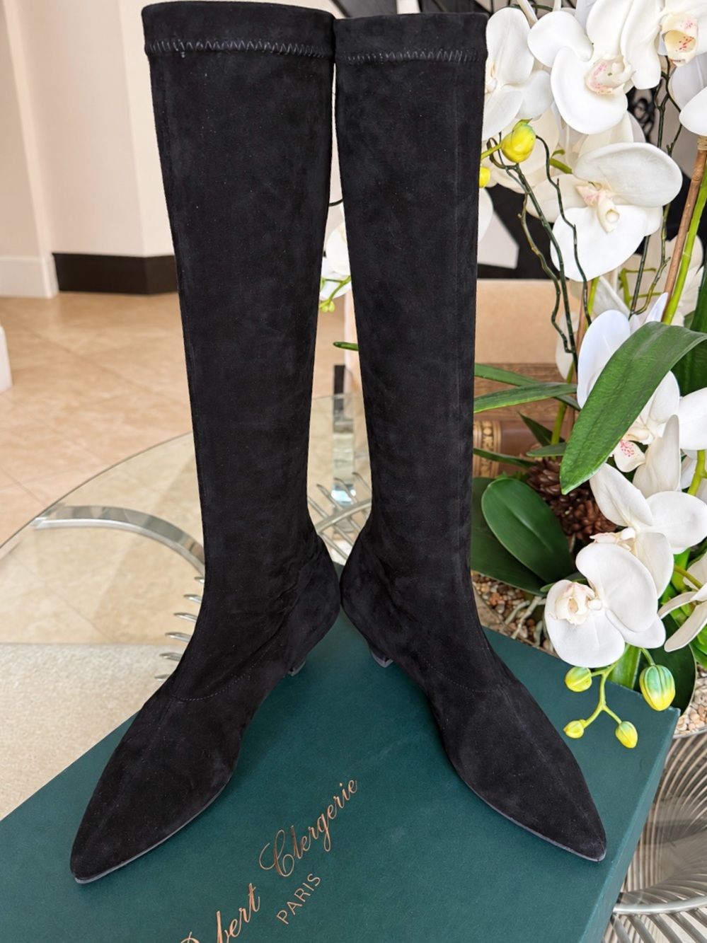 Robert Clergerie Women’s Suede Knee-High Boots Size 6.5